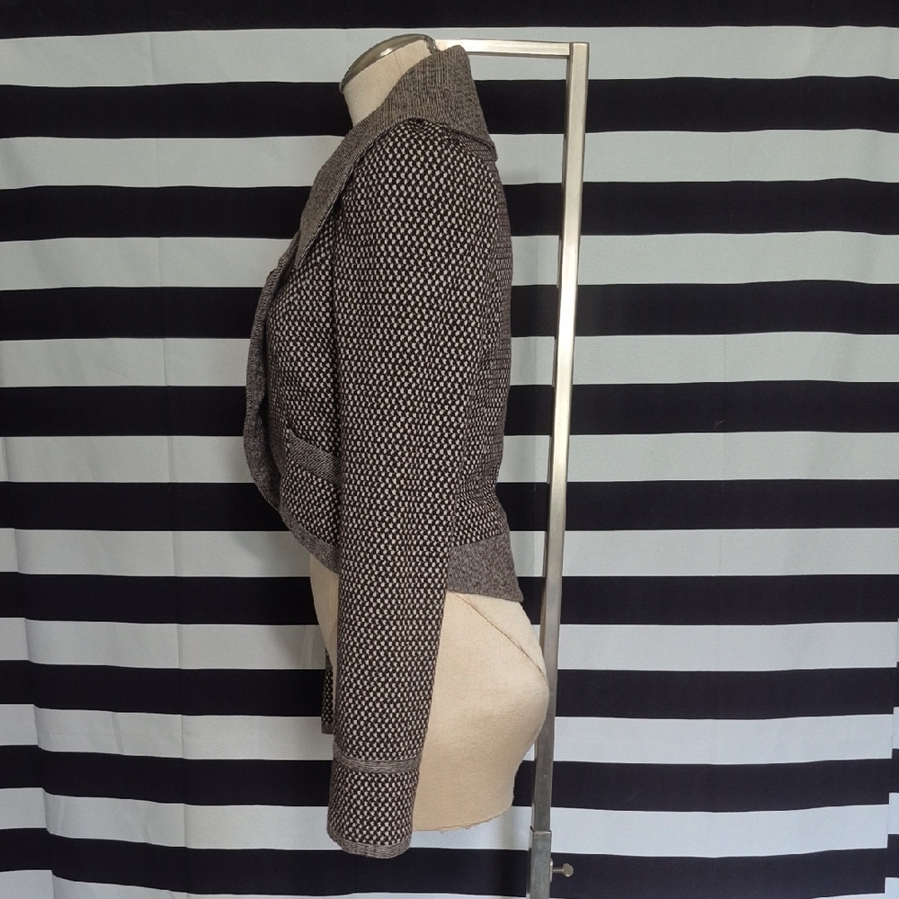 Hinge Brown Wool Blend Cropped Jacket - image 2